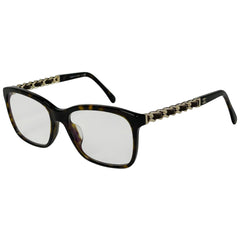 シャネル ココマーク チェーン メガネ 伊達メガネ アイウェア デミ柄 眼鏡 プラスチック GP ブラウン 3263-Q-A レディース ブランドバッグ・小物 【中古】brbag