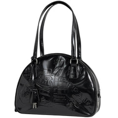 プラダ ロゴ プレート ハンドバッグ SPAZZOLATO PRIN ショルダーバッグ エナメル ハンドバッグ パテントレザー ネロ(ブラック) レディース ブランドバッグ・小物 【中古】brbag