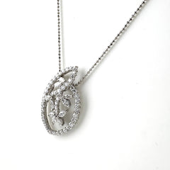 メレダイヤ デザインネックレス プラチナ ペンダント ネックレス Pt900 Pt850 ダイヤモンド レディース ノンブランドジュエリー 【中古】nbjwl