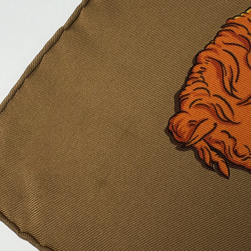 エルメス カレ 90 LA PROMENADE DE LONGCHAMPS ロンシャンへの散歩 馬車 スカーフ シルク ブラウン マルチカラー レディース ブランドバッグ・小物 【中古】brbag