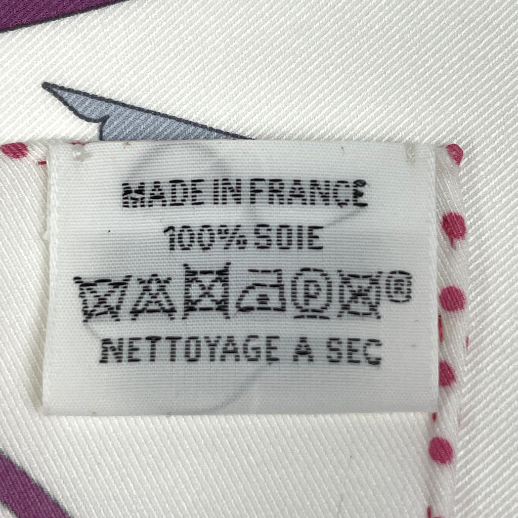 エルメス カレ 70 CARRES VOLANTS 空飛ぶカレ スカーフ シルク ホワイト マルチカラー レディース ブランドバッグ・小物 【中古】brbag