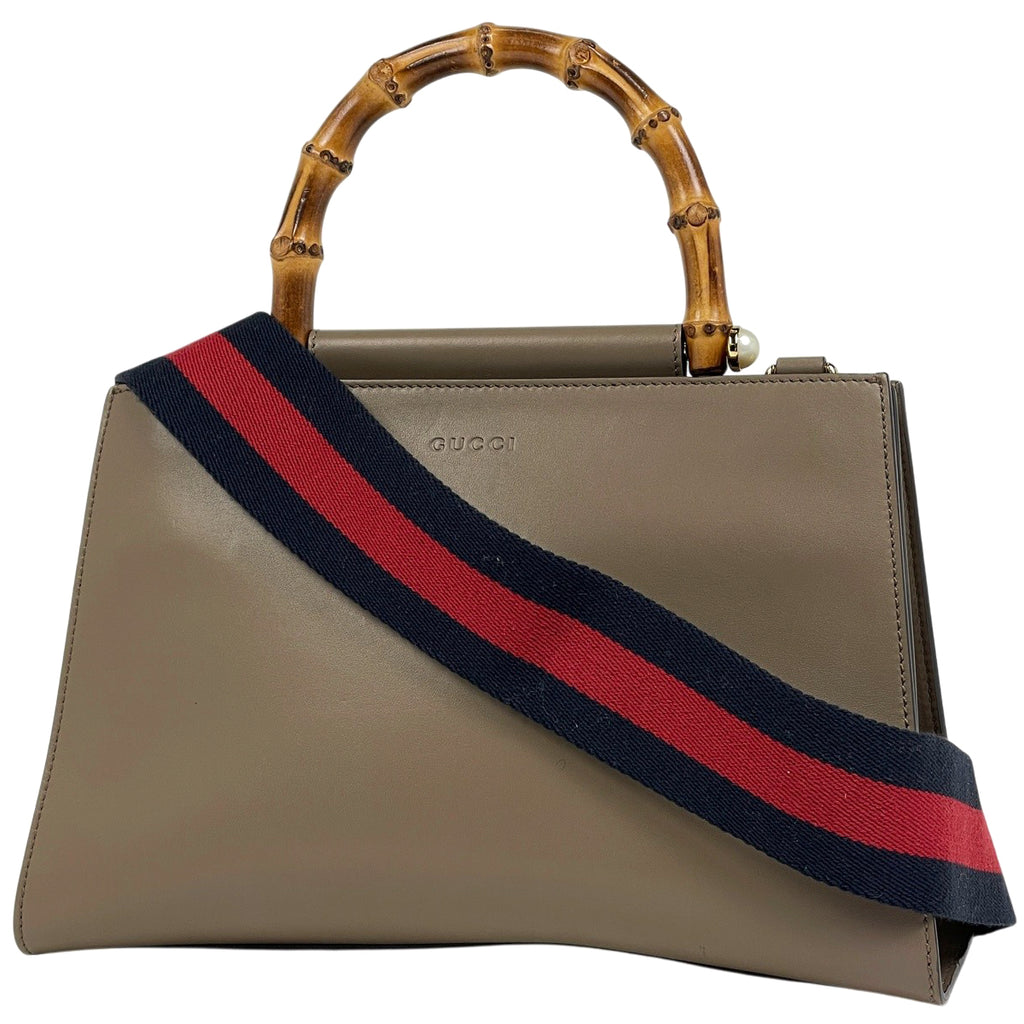 グッチ バンブー ハンドバッグ ロゴ 2WAY ショルダーバッグ シェリーライン ハンドバッグ レザー ベージュ 459076 レディース ブランドバッグ・小物 【中古】brbag