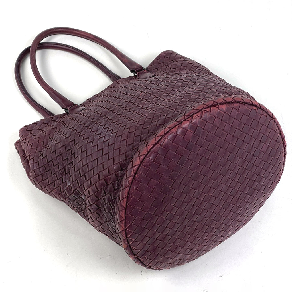 ボッテガヴェネタ イントレチャート トートバッグ ハンドバッグ ナッパ トートバッグ レザー ボルドー レディース ブランドバッグ・小物 【中古】brbag