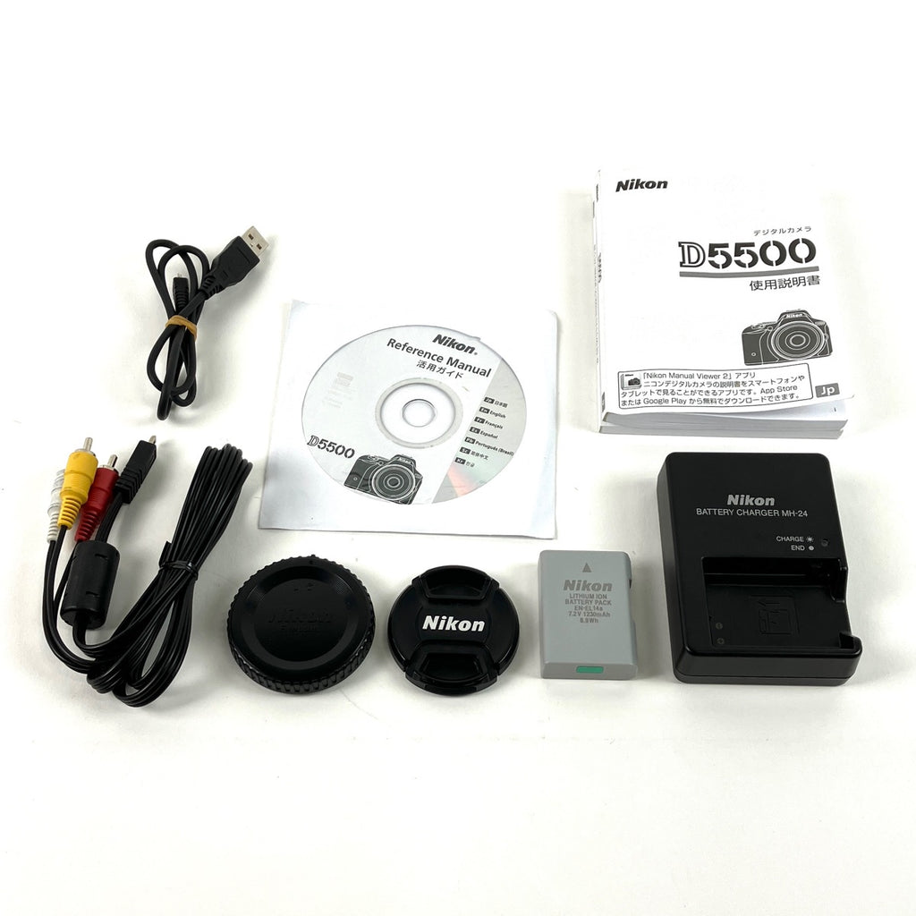 ニコン Nikon D5500 18-55 VR II レンズキット ブラック デジタル 一眼レフカメラ カメラ 【中古】cambb