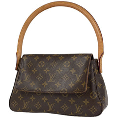 ルイ・ヴィトン ミニ ルーピング 肩掛け ワンショルダー ハンドバッグ ショルダーバッグ モノグラム ブラウン M51147 レディース ブランドバッグ・小物 【中古】brbag