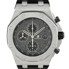 オーデマ・ピゲ ロイヤルオーク オフショア 26470ST.OO.A104CR.01 腕時計 SS ラバー 自動巻き グレー メンズ 時計 【保証対象】 【中古】【保証書】【OH済】wtcbb