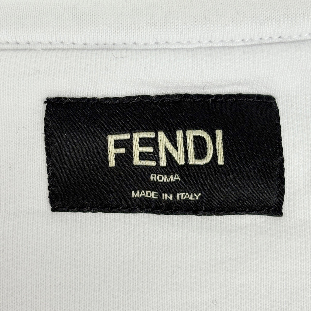 フェンディ ロゴ トレーナー トップス スウェット 綿 ホワイト メンズ ブランドアパレル 【中古】brapp