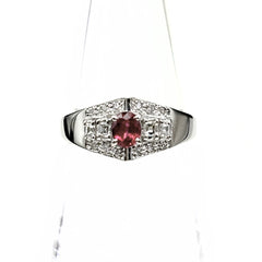 ルビー デザインリング プラチナ 指輪 メレダイヤ リング 12.5号 Pt900 ルビー ダイヤモンド レディース ノンブランドジュエリー 【中古】nbjwl