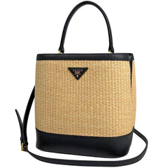 プラダ パニエ ハンドバッグ ストロー 1BA212 レディース ブランドバッグ・小物 【中古】brbag