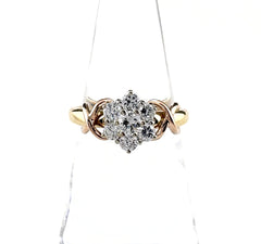 スリーカラー デザインリング リング 11.5号 750 ダイヤモンド レディース ノンブランドジュエリー 【中古】nbjwl