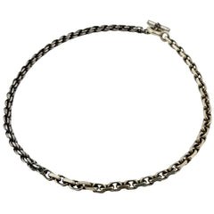 ボッテガヴェネタ ロゴ チェーン ネックレス ベネチアン パイプロープ コンビ ネックレス シルバー925 シルバー レディース ブランドアクセサリー 【中古】bracc