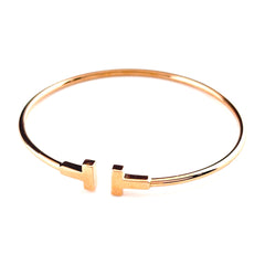 ティファニー T ワイヤー ブレスレット PG ピンクゴールド 腕輪 バングル ブレスレット 750 レディース ブランドジュエリー 【中古】brjwl