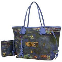 ルイ・ヴィトン ネヴァーフル MM ハンドバッグ マスターズコレクション ジェフクイーンズ モネ トートバッグ レザー ブルー マルチカラー M43358 レディース ブランドバッグ・小物 【中古】brbag