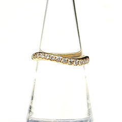 ポーラ メレダイヤ デザインリング YG イエローゴールド 腕輪 リング 11.5号 750 ダイヤモンド レディース ブランドジュエリー 【中古】brjwl