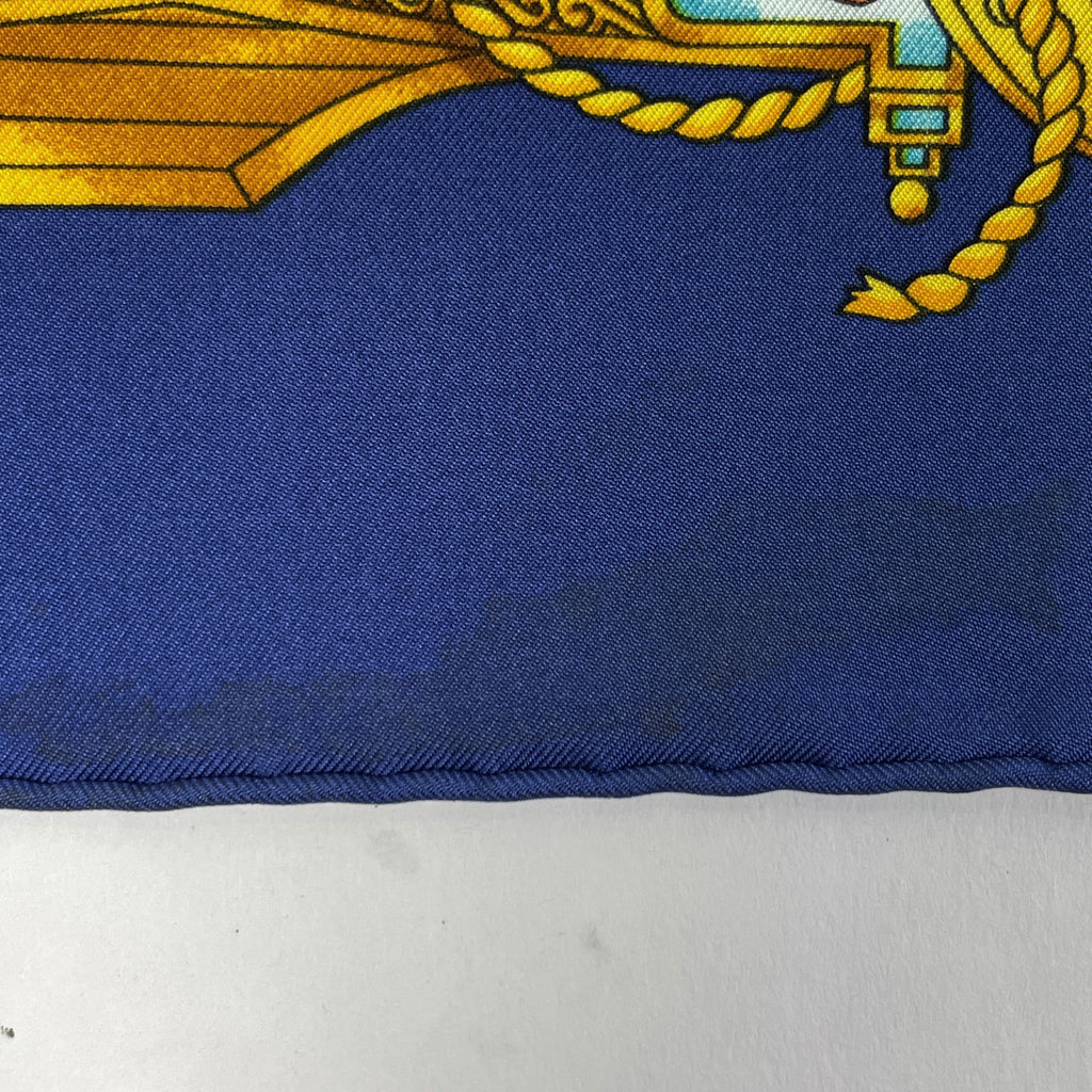 エルメス カレ 90 VOILES DE LUM 光の帆船 ホース スカーフ シルク ブルー マルチカラー レディース ブランドバッグ・小物 【中古】brbag