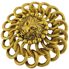 シャネル アイコンモチーフ ブローチ ライオン ブローチ GP ゴールド レディース ブランドアクセサリー 【中古】bracc