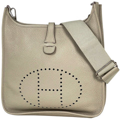 エルメス エヴリン 3 PM パンチング Hロゴ ショルダーバッグ トリヨンクレマンス ベトン A レディース ブランドバッグ・小物 【中古】brbag