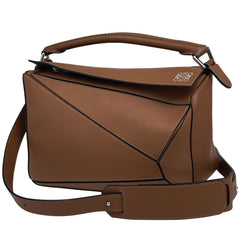 ロエベ パズルバッグ 2WAY ショルダーバッグ アナグラム ハンドバッグ レザー ブラウン レディース ブランドバッグ・小物 【中古】brbag