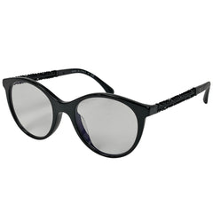 シャネル ココマーク ビーズ メガネ アイウェア 眼鏡 プラスチック ブラック レディース ブランドバッグ・小物 【中古】brbag