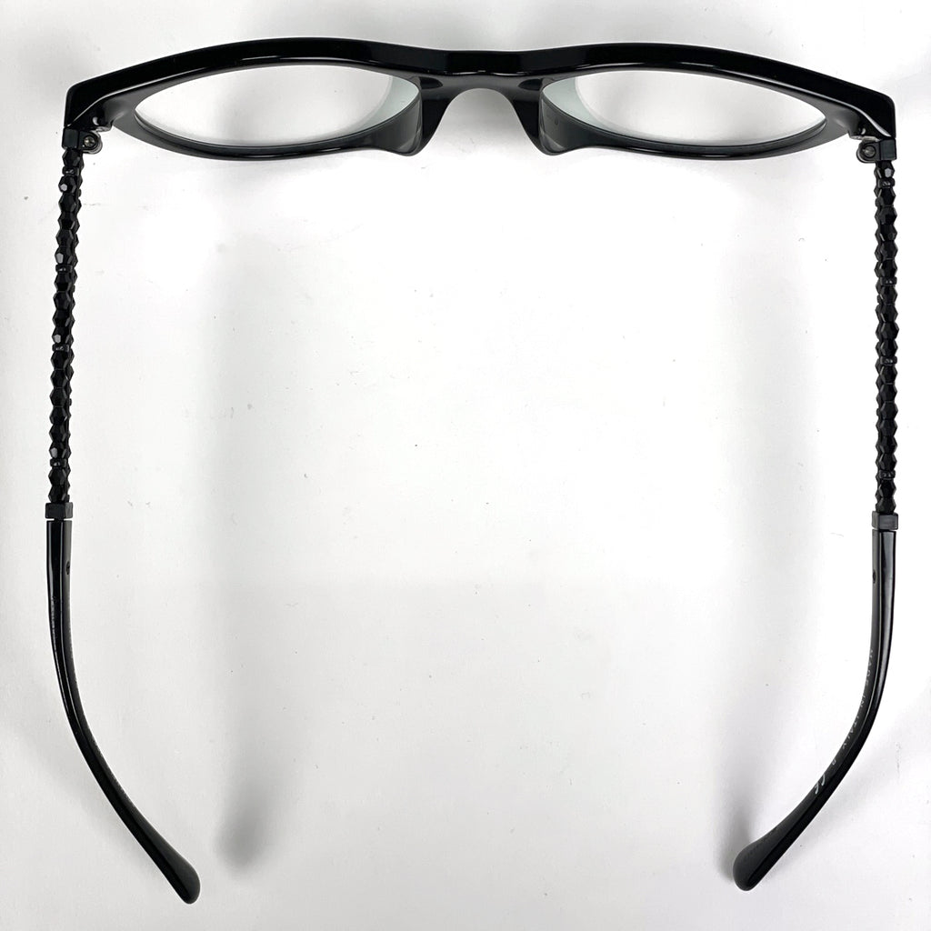 シャネル ココマーク ビーズ メガネ アイウェア 眼鏡 プラスチック ブラック レディース ブランドバッグ・小物 【中古】brbag