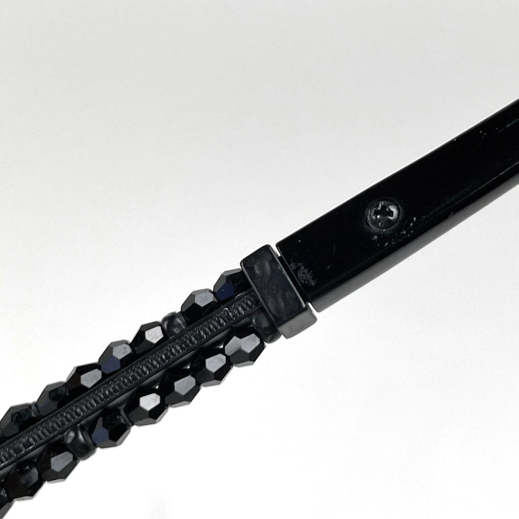 シャネル ココマーク ビーズ メガネ アイウェア 眼鏡 プラスチック ブラック レディース ブランドバッグ・小物 【中古】brbag