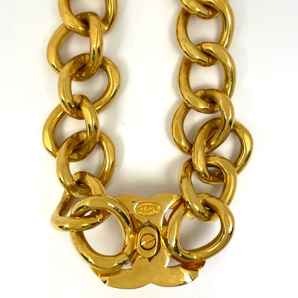 シャネル ココマーク チェーン ネックレス チョーカー ターンロック ネックレス GP ゴールド レディース ブランドアクセサリー 【中古】bracc