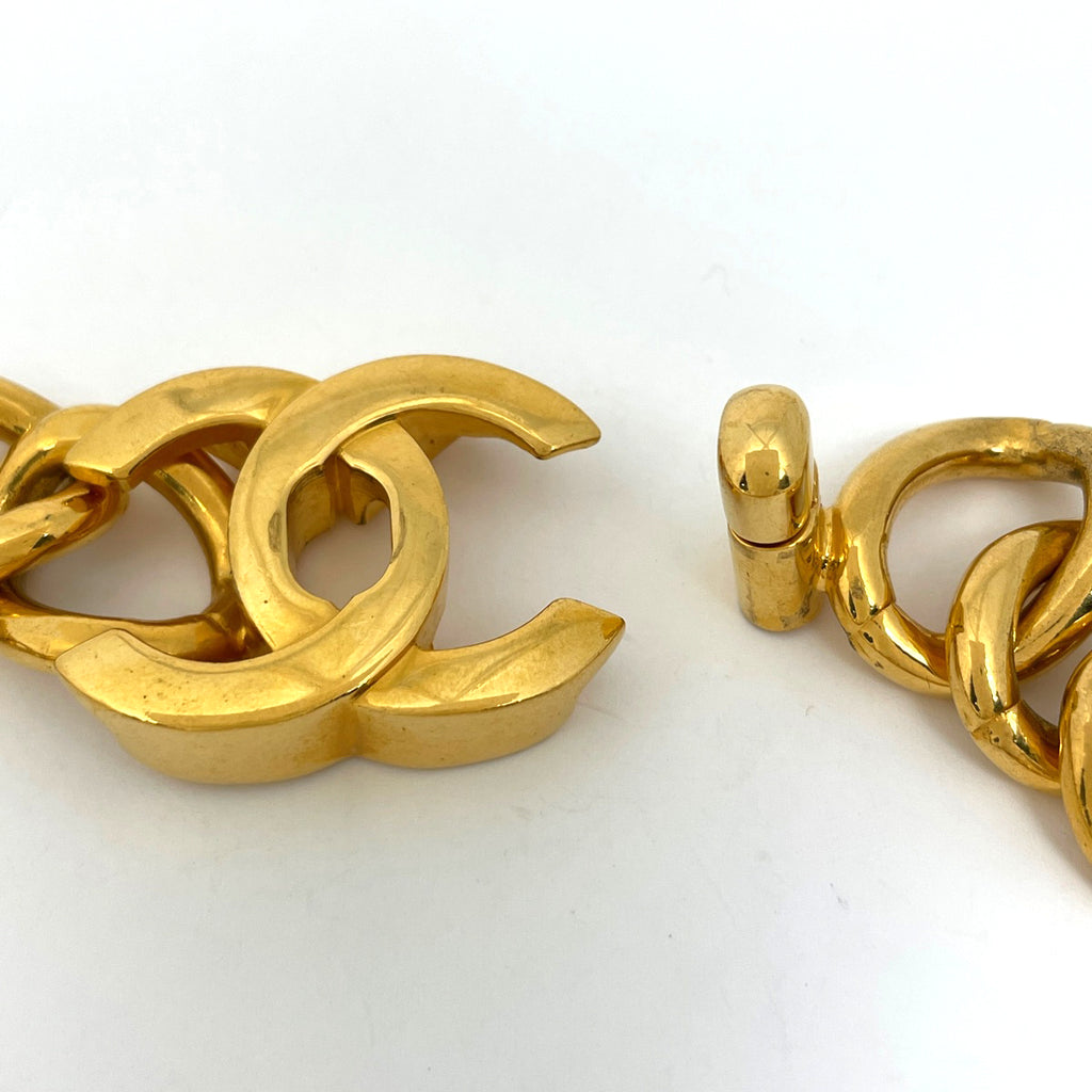 シャネル ココマーク チェーン ネックレス チョーカー ターンロック ネックレス GP ゴールド レディース ブランドアクセサリー 【中古】bracc