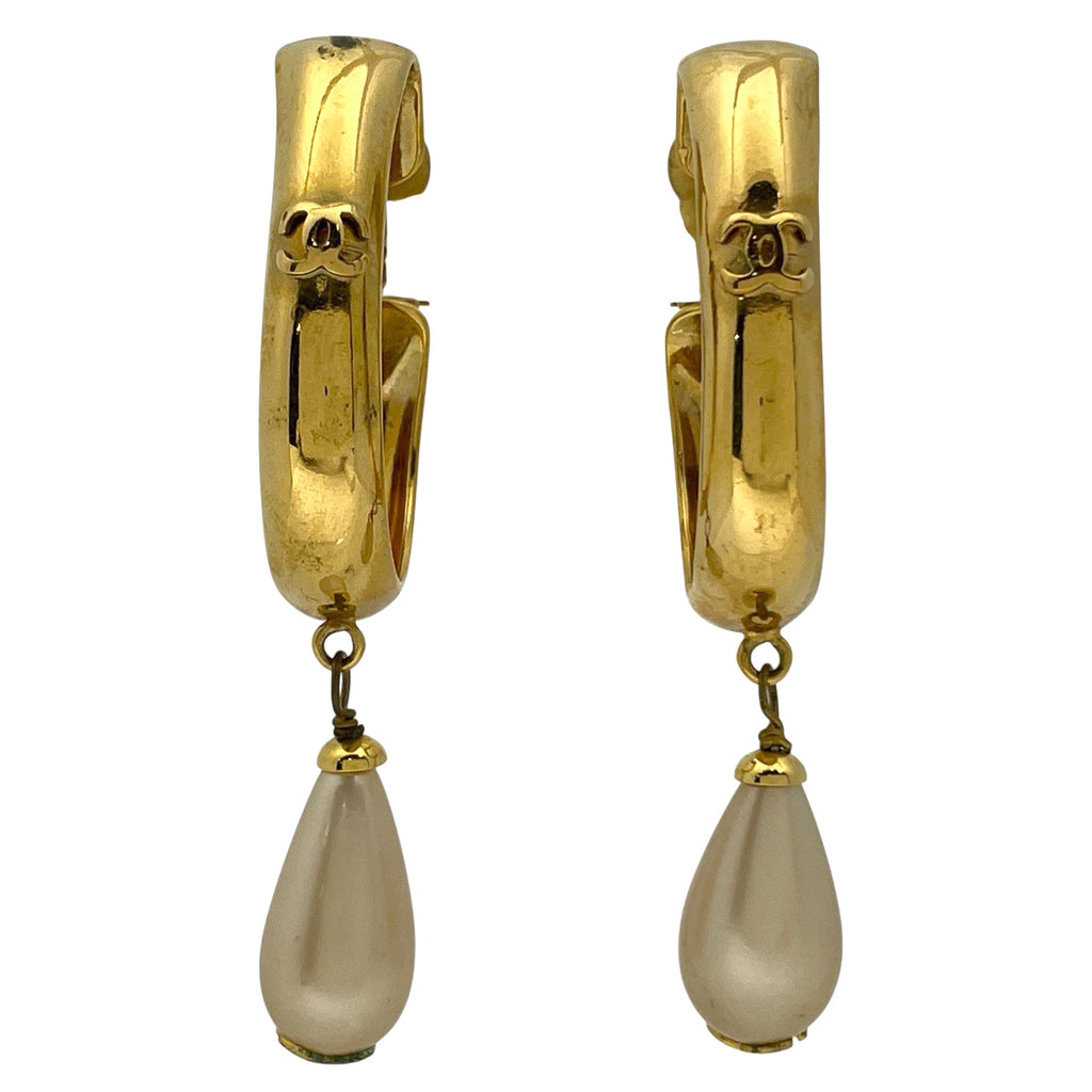 シャネル ココマーク フェイクパール イヤリング スイング イヤリング GP ゴールド レディース ブランドアクセサリー 【中古】bracc