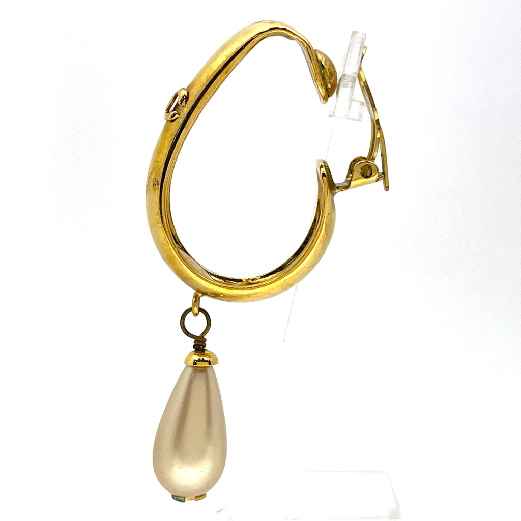 シャネル ココマーク フェイクパール イヤリング スイング イヤリング GP ゴールド レディース ブランドアクセサリー 【中古】bracc