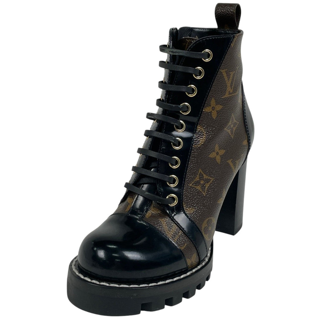 【美品】ルイヴィトン モノグラム ブーツ ジップ バックル ビンテージ 23.5 美品】ルイヴィトン モノグラム ブーツ ジップ バックル ビンテージ