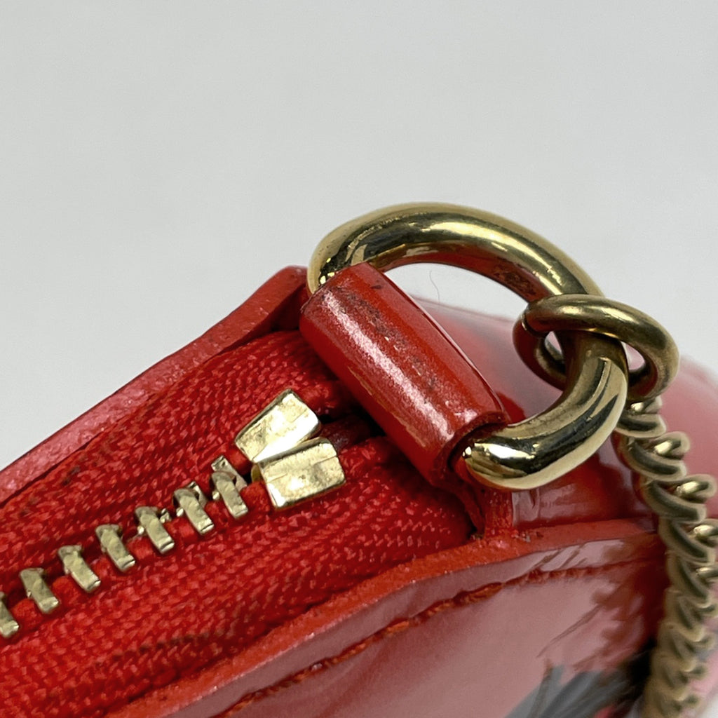 ルイ・ヴィトン ポルト モネ シャポー ローズ 薔薇 小銭入れ コインパース コインケース モノグラムヴェルニ オレンジサンセット M93691 レディース ブランドバッグ・小物 【中古】brbag