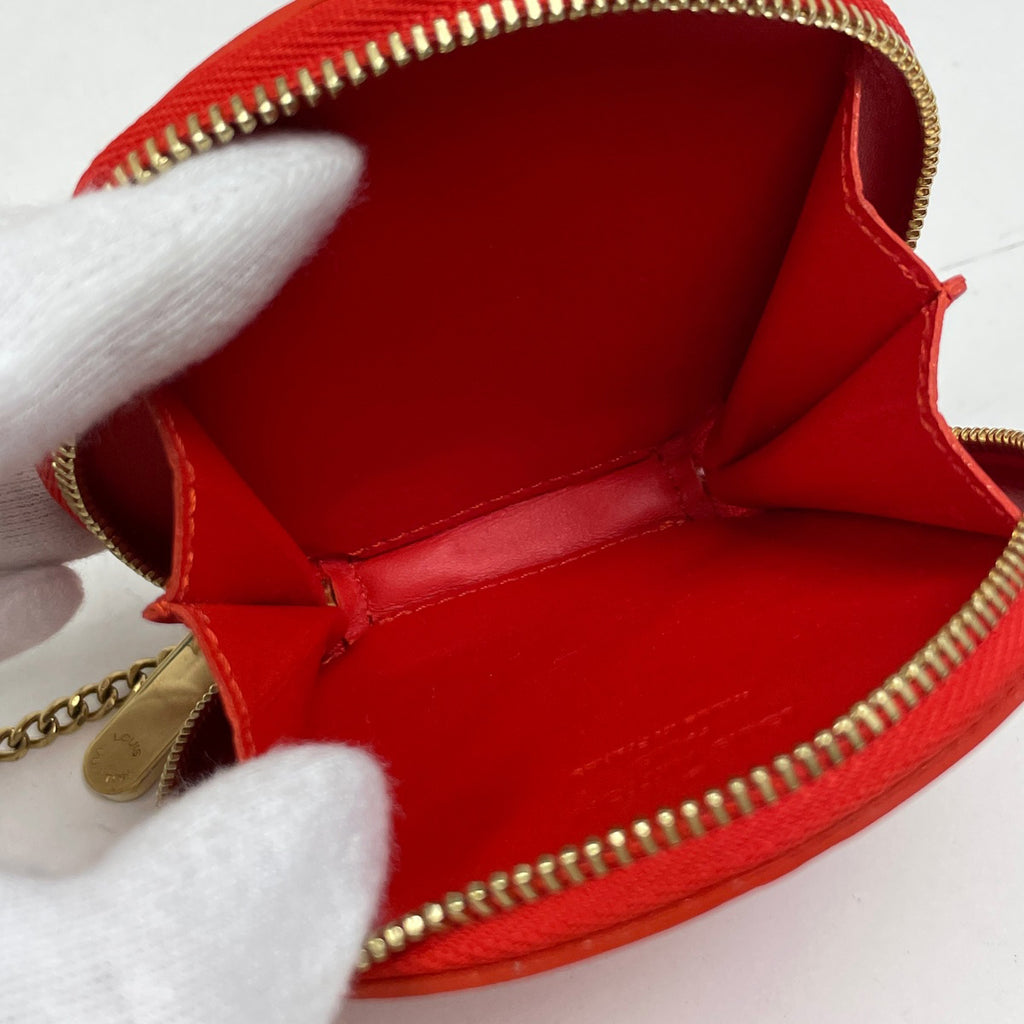 ルイ・ヴィトン ポルト モネ シャポー ローズ 薔薇 小銭入れ コインパース コインケース モノグラムヴェルニ オレンジサンセット M93691 レディース ブランドバッグ・小物 【中古】brbag