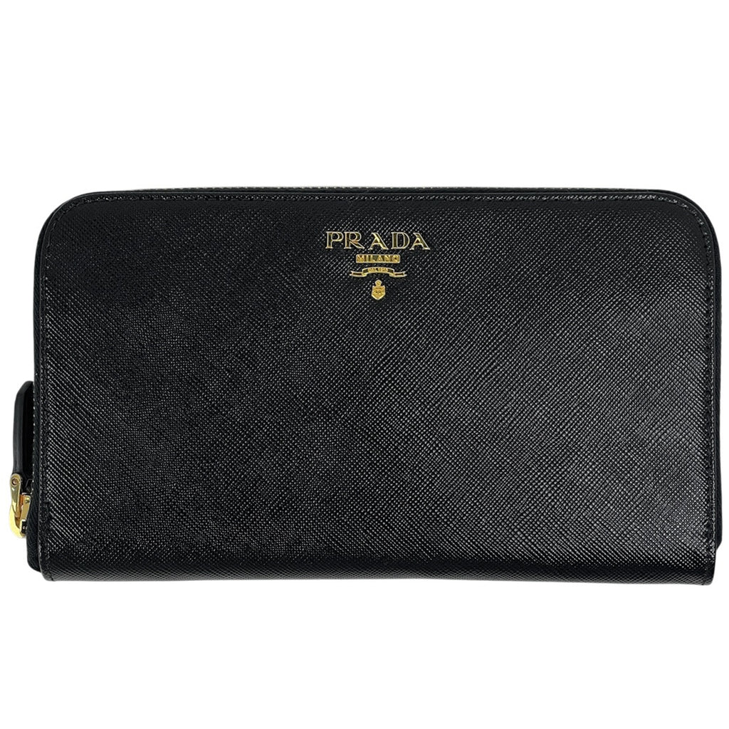 プラダ ロゴ ラウンドファスナー 長財布 ラウンドジップ 長財布 レザー ネロ(ブラック) 1M0506 レディース ブランドバッグ・小物 【中古】brbag