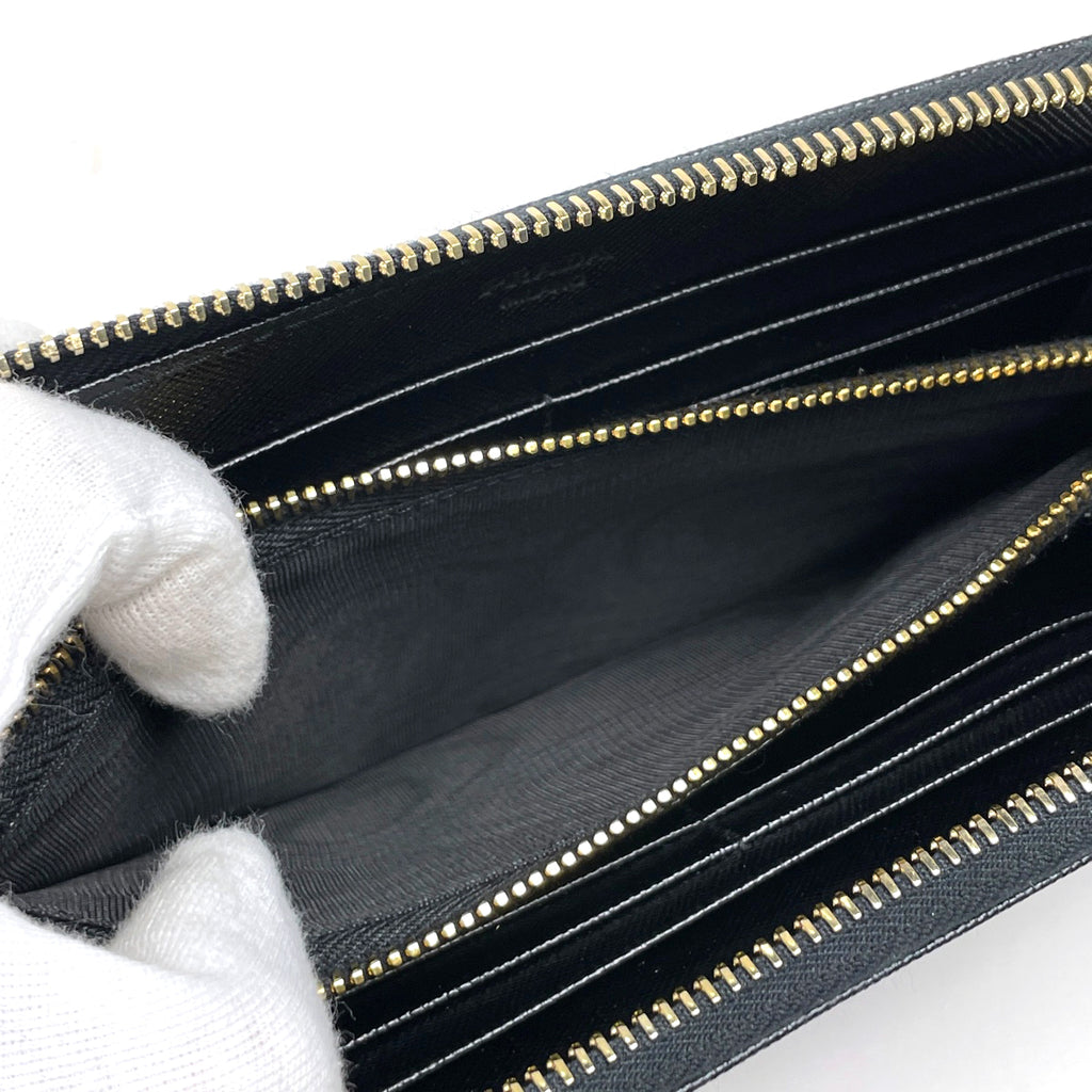 プラダ ロゴ ラウンドファスナー 長財布 ラウンドジップ 長財布 レザー ネロ(ブラック) 1M0506 レディース ブランドバッグ・小物 【中古】brbag