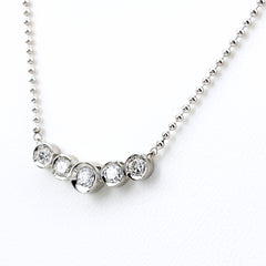 メレダイヤ デザインネックレス ネックレス Pt900 Pt850 ダイヤモンド レディース ノンブランドジュエリー 【中古】nbjwl