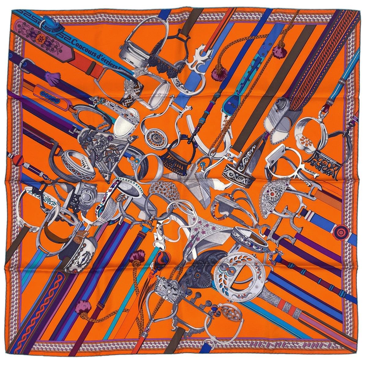 HERMES カレ90＊エトリエの競演 バイセル公式】エルメス カレ 90 CONCOURS D'ETRERS エトリエの競演