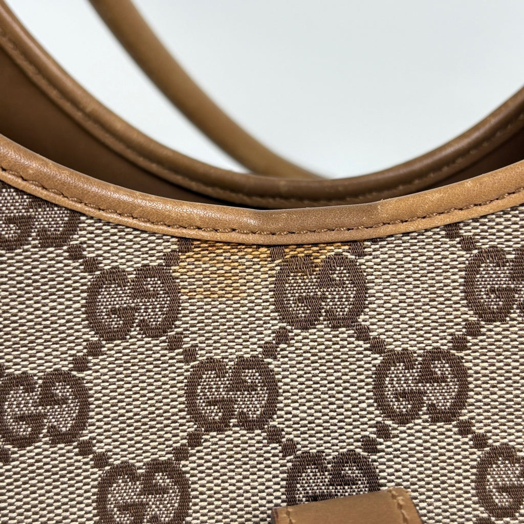 グッチ ジャッキーライン ショルダーバッグ ハンドバッグ GG柄 ショルダーバッグ GGキャンバス ブラウン 01719 レディース ブランドバッグ・小物 【中古】brbag