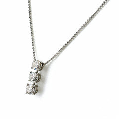 ダイヤモンド デザインネックレス ネックレス Pt900 Pt850 ダイヤモンド レディース ノンブランドジュエリー 【中古】nbjwl