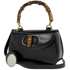 グッチ バンブー ハンドバッグ 2WAY ショルダーバッグ 竹 オールドグッチ 00020460633 ハンドバッグ レザー ブラック レディース ブランドバッグ・小物 【中古】brbag