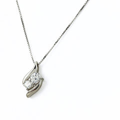 メレダイヤ デザインネックレス ネックレス Pt900 Pt850 ダイヤモンド レディース ノンブランドジュエリー 【中古】nbjwl