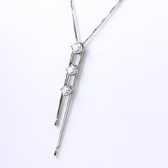 メレダイヤ デザインネックレス ネックレス Pt900 Pt850 ダイヤモンド レディース ノンブランドジュエリー 【中古】nbjwl