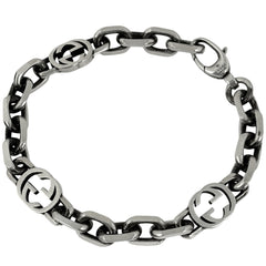 グッチ GGロゴ ブレスレット インターロッキングG ブレスレット シルバー925 シルバー レディース ブランドアクセサリー 【中古】bracc