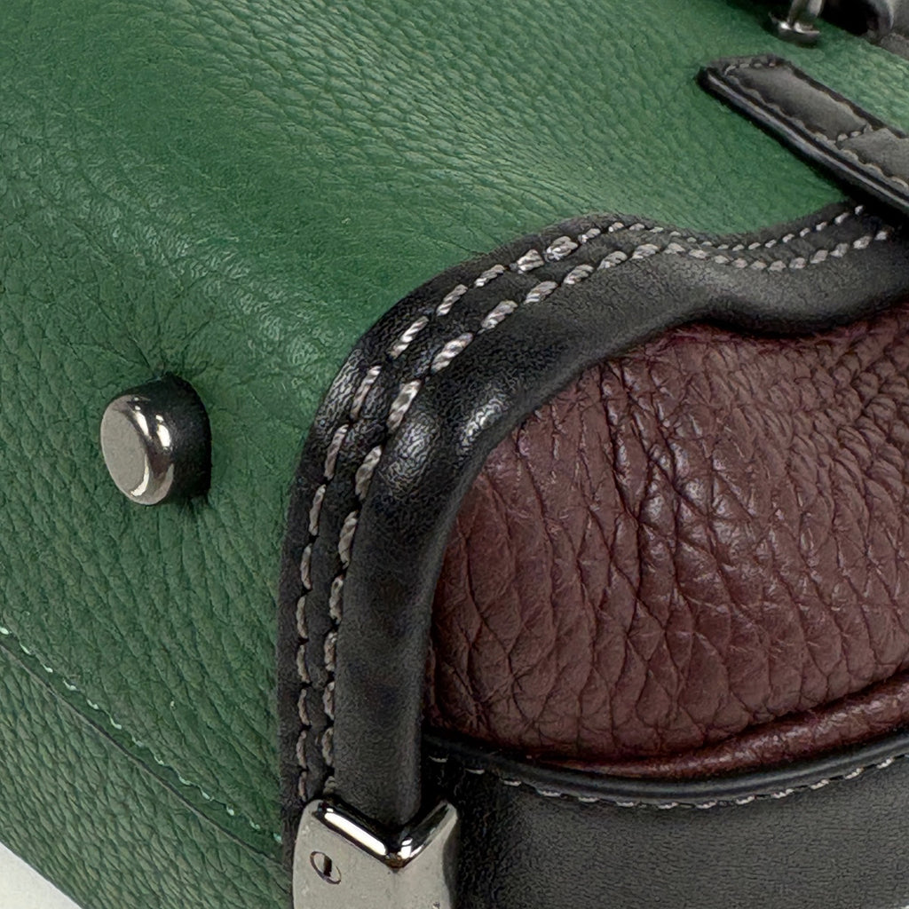 ✨美品✨コーチ チャーリー バケット 2way ターンロック レザー 深緑