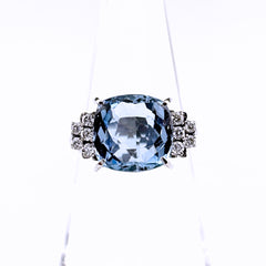 Pt900 アクアマリン リング 12号 5.33ct レディース ノンブランドジュエリー 【中古】nbjwl