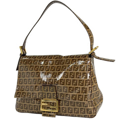 フェンディ ズッキーノ柄 ショルダーバッグ ハンドバッグ ワンショルダー マンマバケット ショルダーバッグ コーティングキャンバス ブラウン レディース ブランドバッグ・小物 【中古】brbag