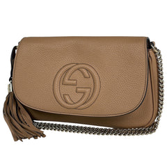 グッチ ソーホー ショルダーバッグ タッセル フリンジ インターロッキングG ショルダーバッグ レザー キャメル 536224 レディース ブランドバッグ・小物 【中古】brbag