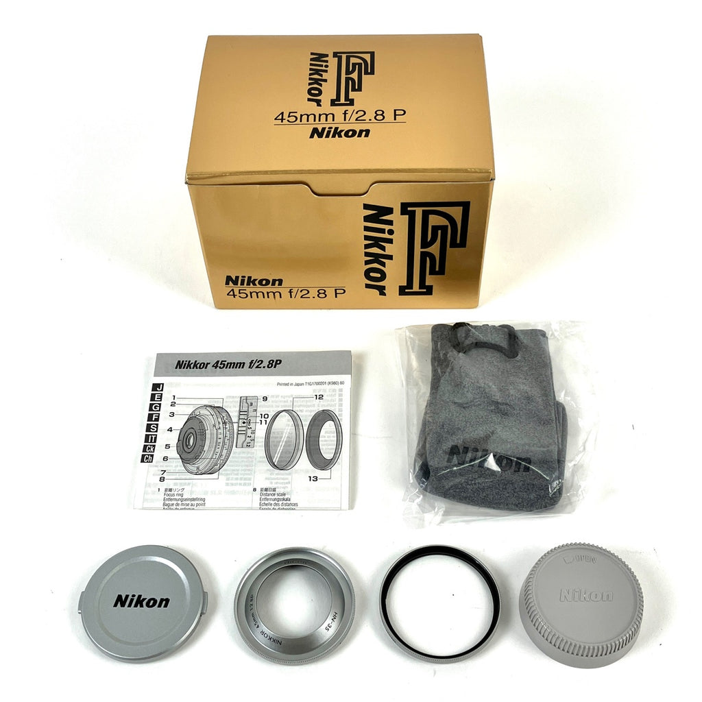 ニコン Nikon Ai NIKKOR 45mm F2.8P シルバー 一眼カメラ用レンズ（マニュアルフォーカス） カメラ 【中古】cambb