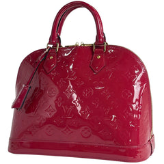 ルイ・ヴィトン アルマ PM エナメル パテント ハンドバッグ モノグラムヴェルニ ルージュグルナディーヌ M91693 レディース ブランドバッグ・小物 【中古】brbag