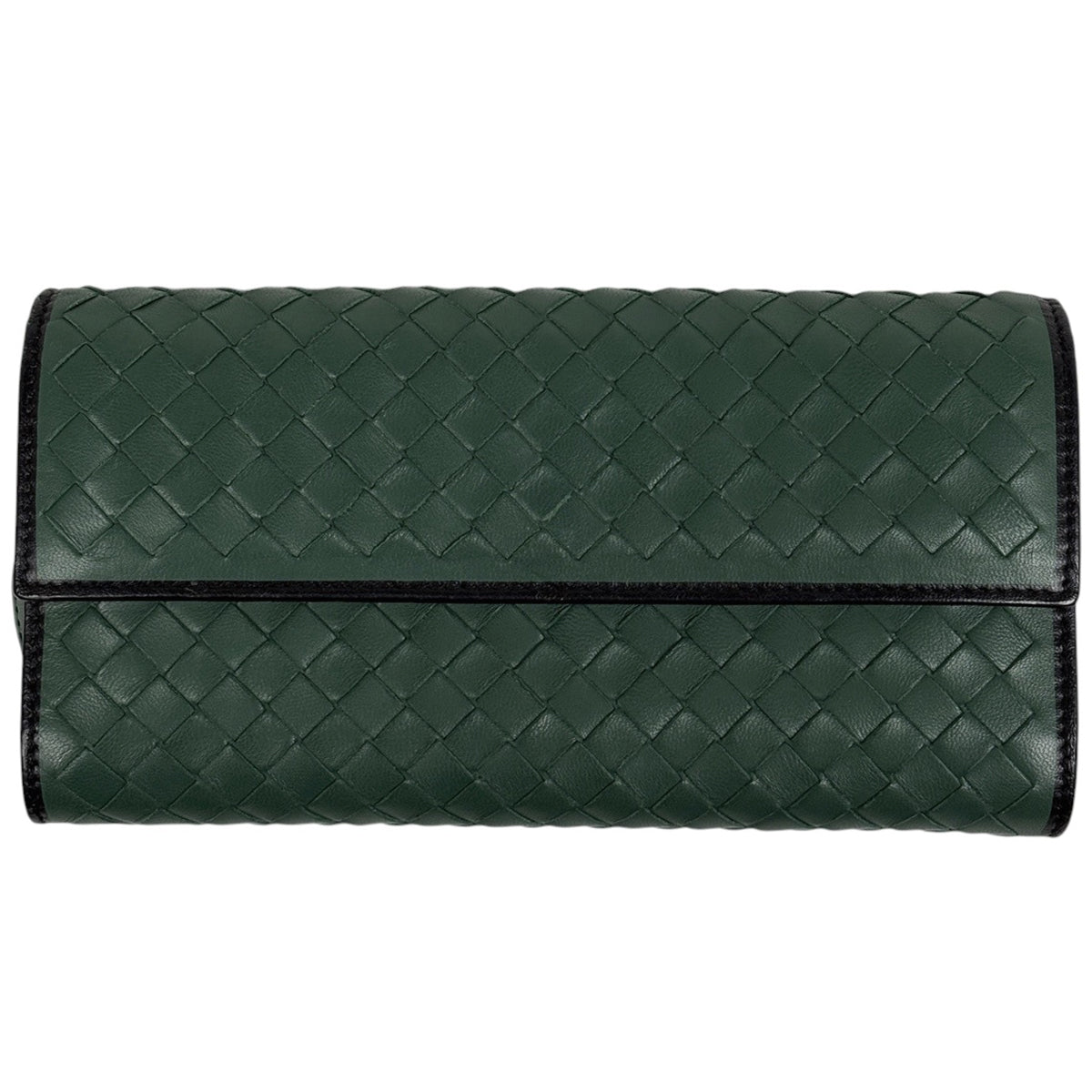 ボッテガヴェネタ イントレチャート 二つ折り 長財布 バイカラー 長