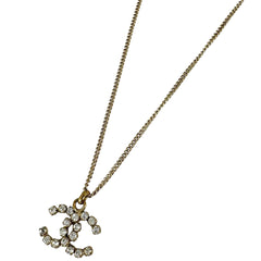 シャネル ココマーク ラインストーン ネックレス GP ゴールド レディース ブランドアクセサリー 【中古】bracc